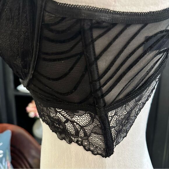 Rachel by Rachel Roy Black Lace Bra Size 38C NWOT - Picture 6 of 11